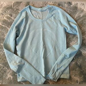 lululemon swiftly tech shiny Light Blue Long Sleeve Top